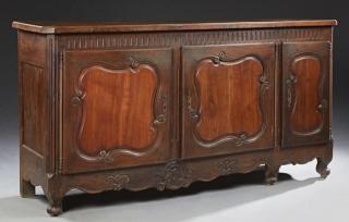 Appraisal: French Louis XV Style Carved Oak Sideboard th c French