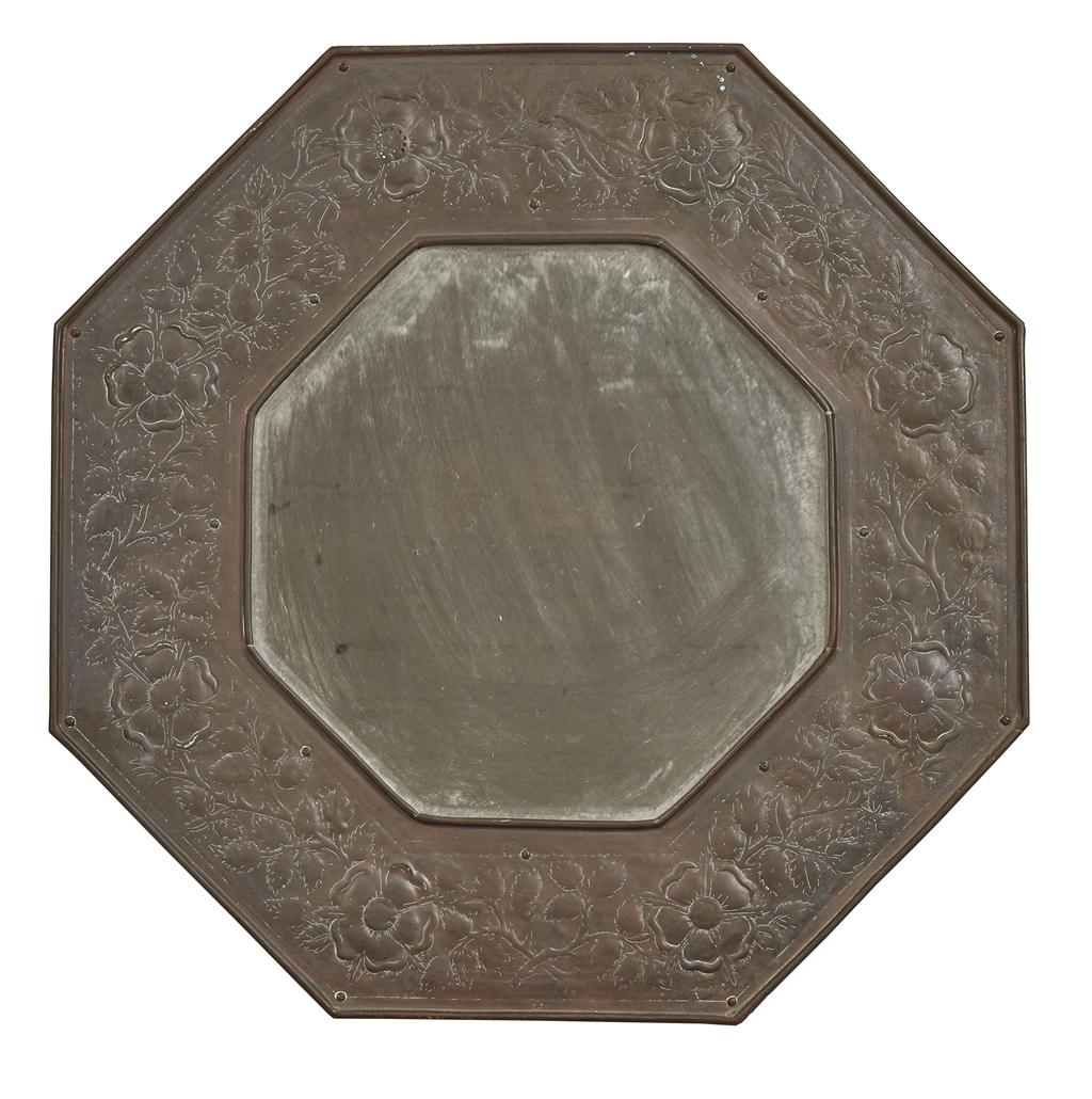 Appraisal: KESWICK SCHOOL OF INDUSTRIAL ARTS COPPER FRAMED WALL MIRROR CIRCA