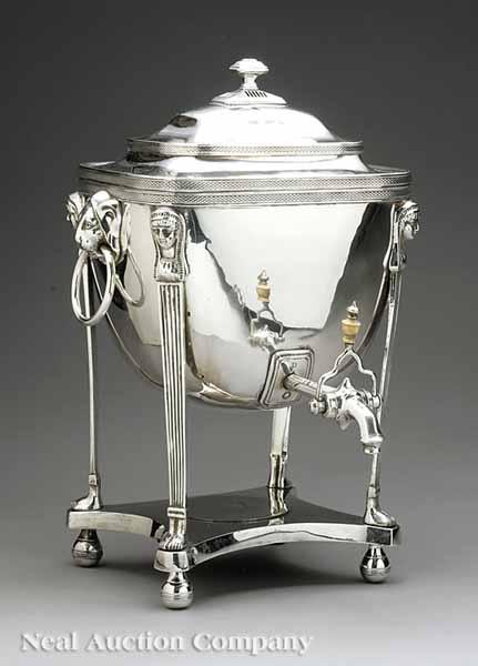 Appraisal: A Regency Sheffield Plate Tea Urn early th c in