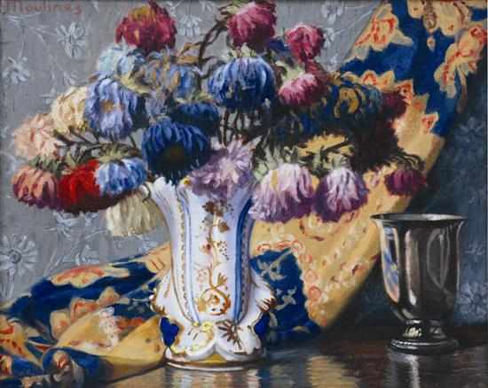 Appraisal: Ernest Moulines French - Still Life oil on canvas on