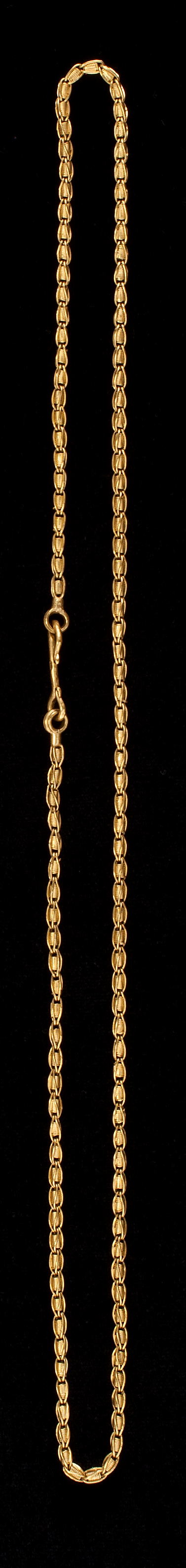 Appraisal: HANDMADE KT YELLOW GOLD NECKLACE Continuous links of seed-form coils