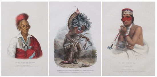 Appraisal: THOMAS MCKENNEY AND JAMES HALL Two prints MA-KA-TAI-ME-KIA-KIAH BLACK HAWK