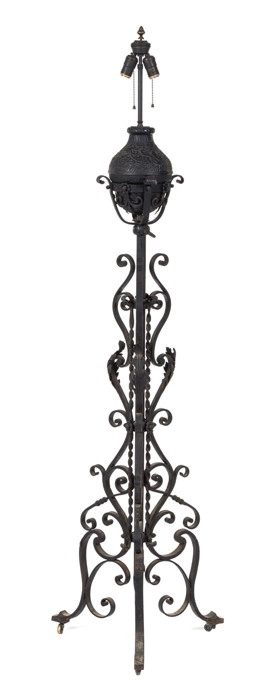 Appraisal: Sale Lot A Wrought Iron Posset Cup Holder with strapwork