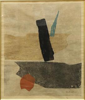 Appraisal: Gen Yamaguchi Japanese MO Fish the abstract composition signed and