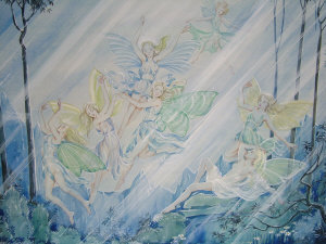 Appraisal: Patience Arnold - - Fairies gouache signed x cm Bendl-