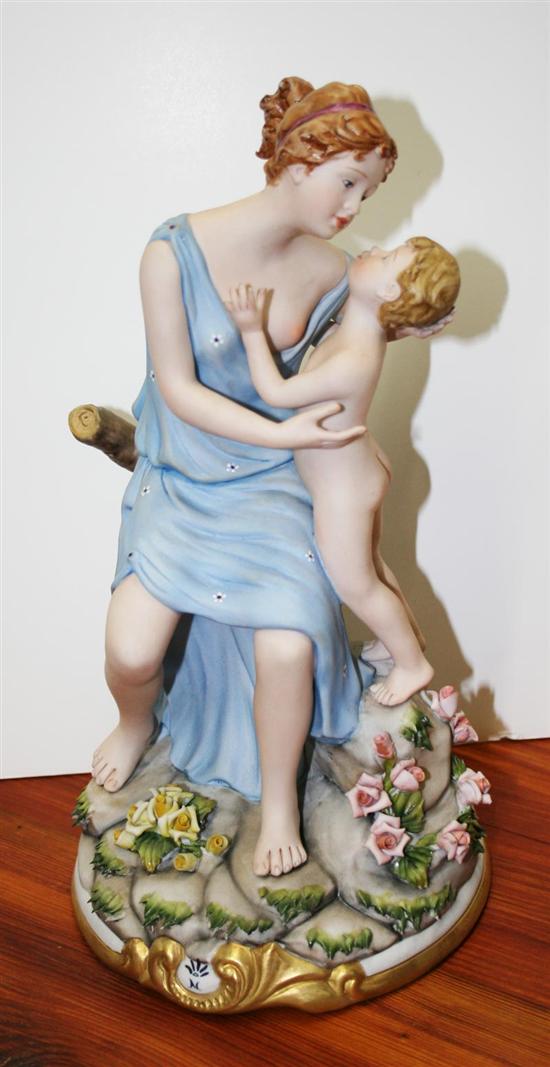 Appraisal: Italian painted parian ware figural group