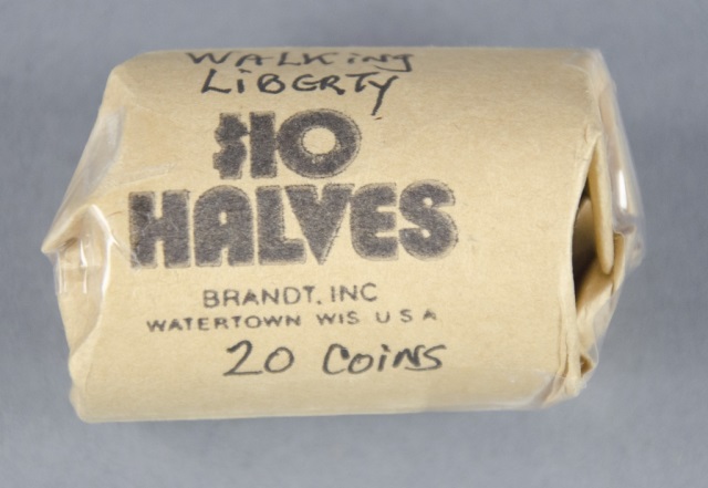 Appraisal: Roll of Silver Walking Liberty HalvesVaroius dates and grades mostly