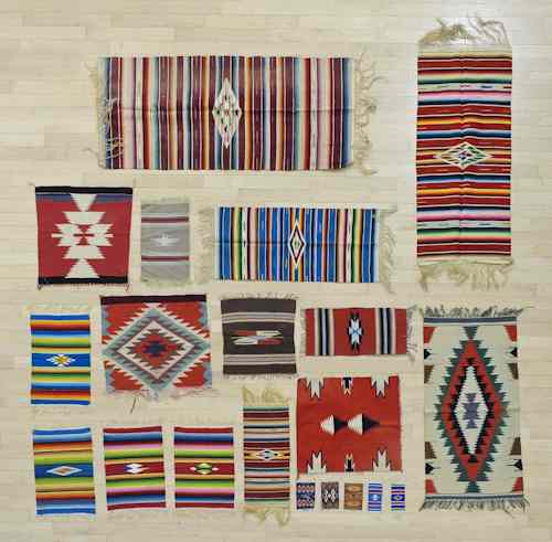 Appraisal: Group of assorted Native American and South American mats and