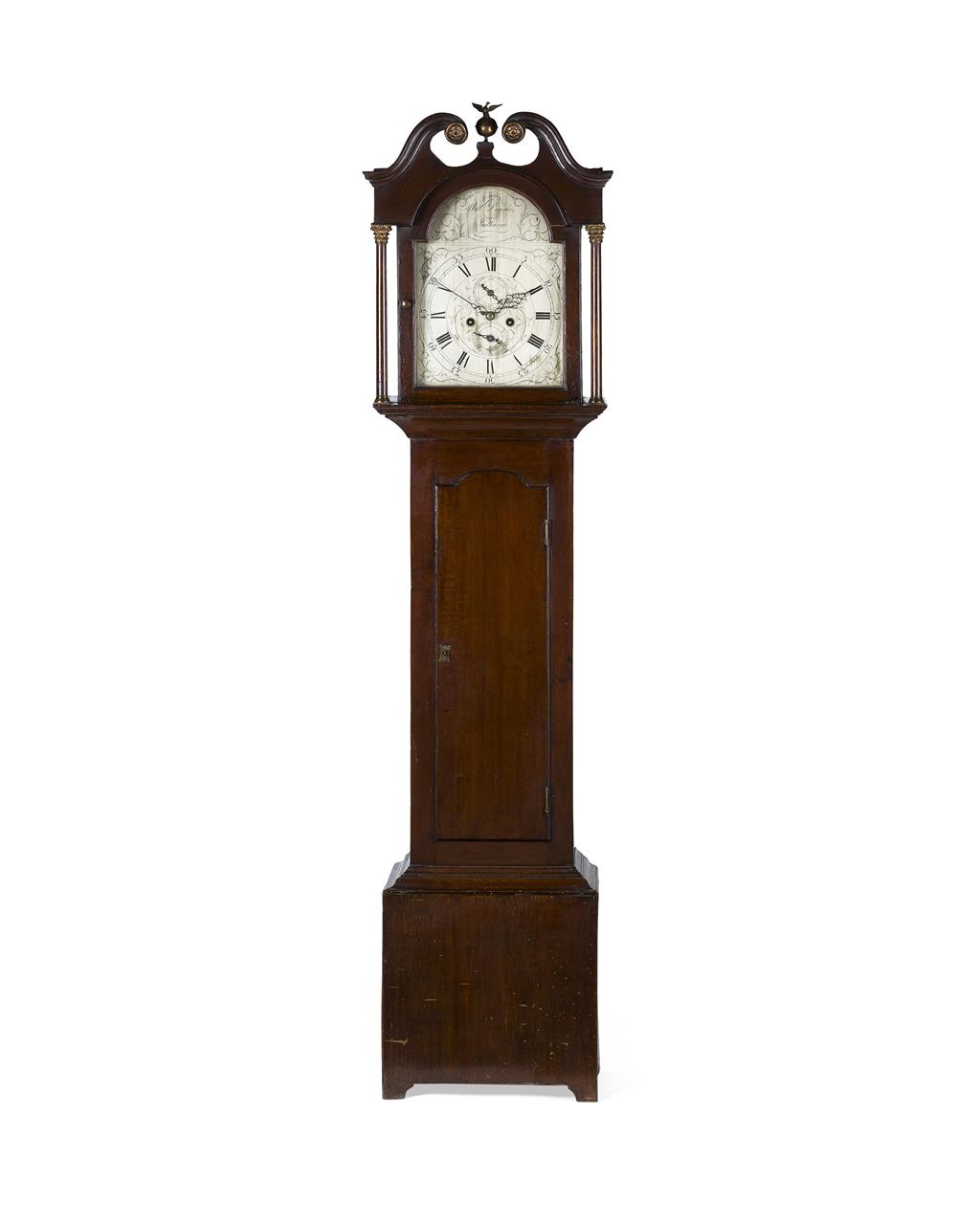 Appraisal: GEORGE III MAHOGANY LONGCASE CLOCK BY WILLIAM DOUGLAS JEDBURGH LATE