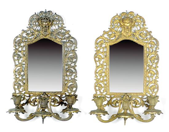 Appraisal: Pair Bradley and Hubbard gilt-metal wall sconces late th early