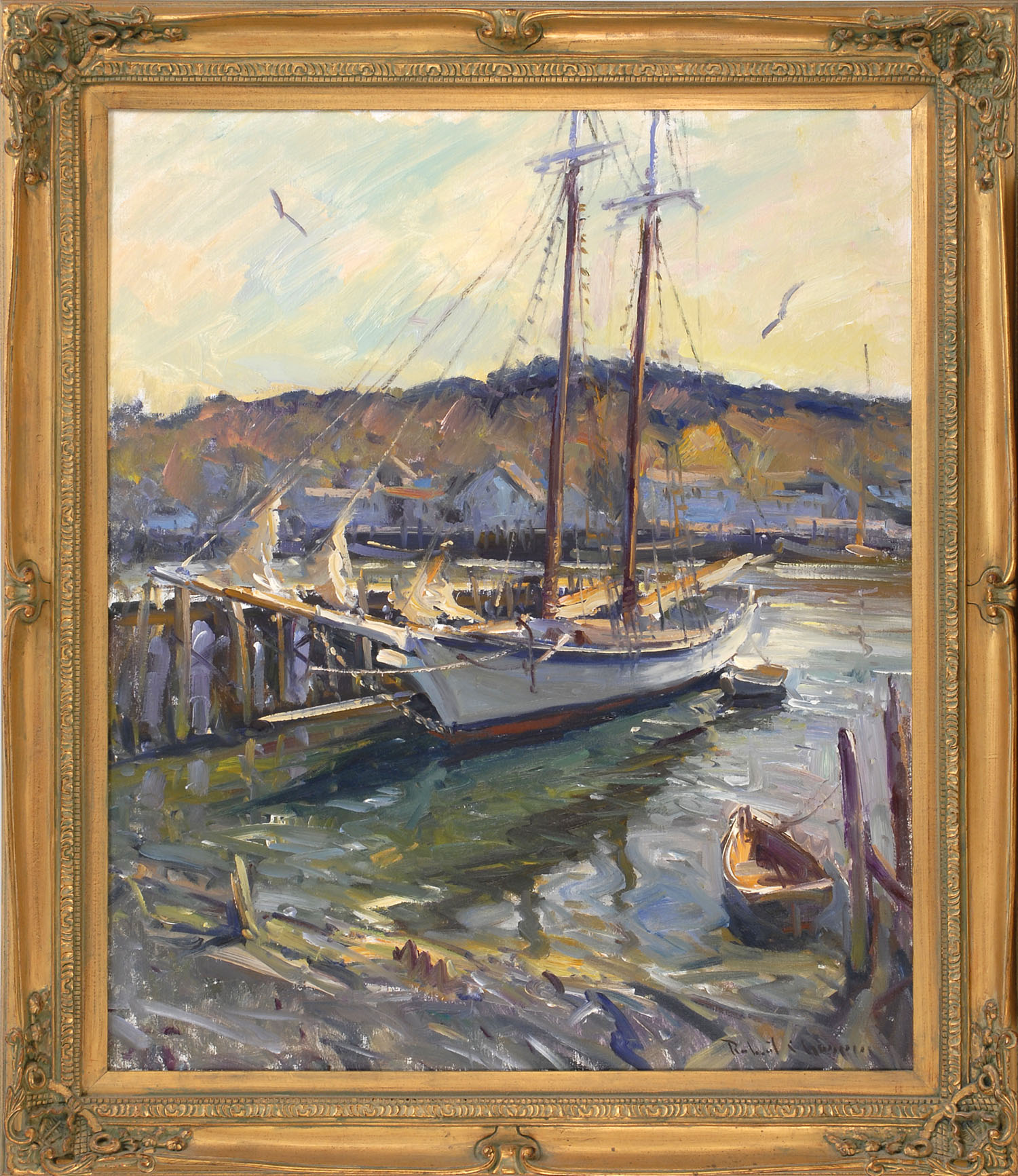 Appraisal: ROBERT CHARLES GRUPPEAmerican b North Shore harbor Signed lower right