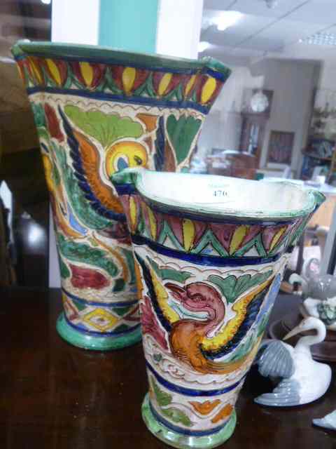 Appraisal: A MID TH CENTURY ITALIAN MAJOLICA VASE decorated in polychrome