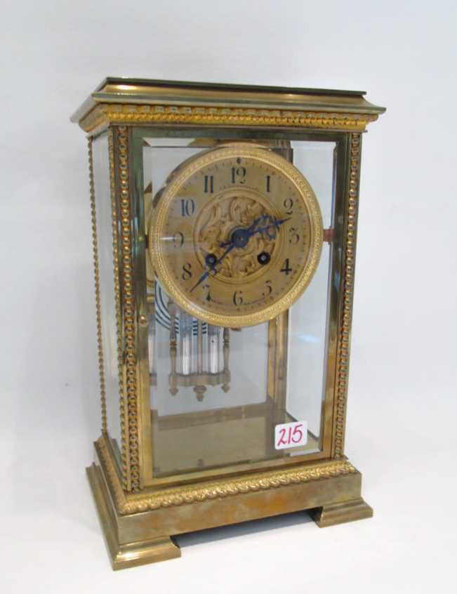 Appraisal: FRENCH CRYSTAL REGULATOR CLOCK Japy Freres for J E Caldwell