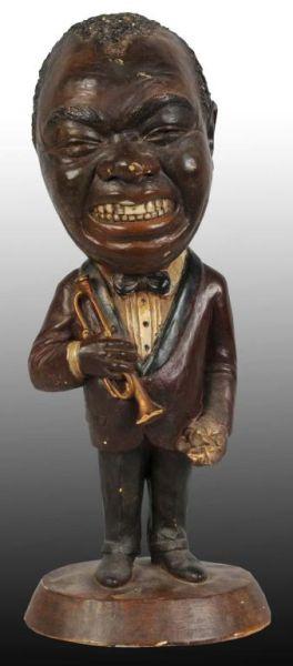 Appraisal: Chalkware Louie Armstrong Statuette Description s to s A few