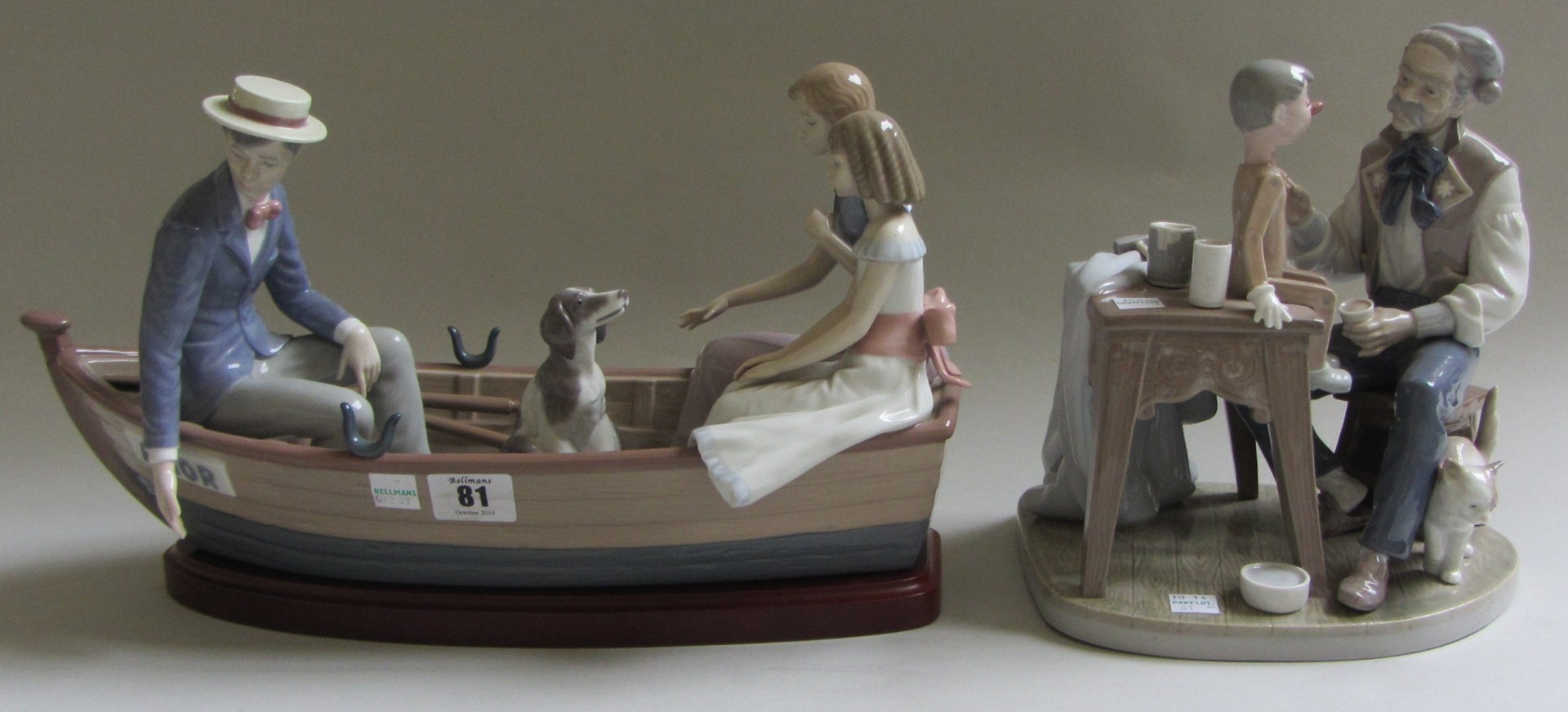 Appraisal: A Lladro porcelain group modelled as a gentleman a dog