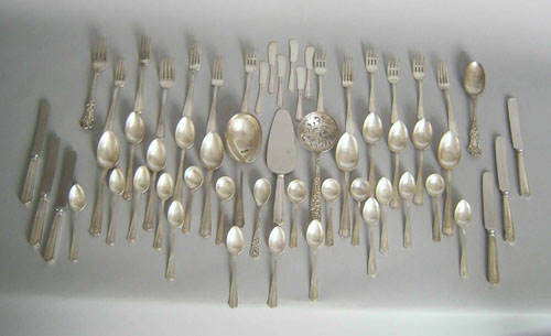 Appraisal: Group of sterling silver flatware approx ozt