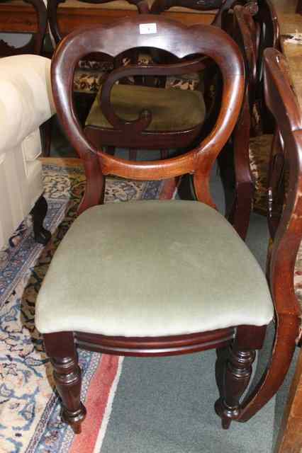 Appraisal: A SET OF SIX VICTORIAN MAHOGANY SHAPED BALLOON BACK DINING