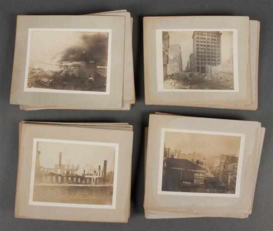 Appraisal: Photographs Group of twenty-nine vintage prints depicting the Baltimore Fire