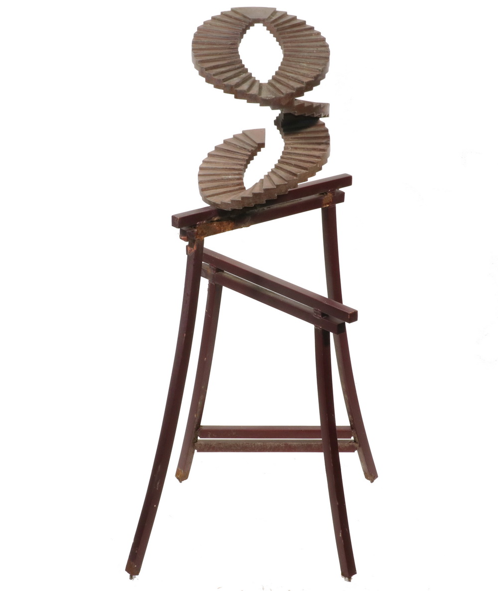 Appraisal: WADE SAUNDERS AMERICAN - Powder coated steel and bronze sculpture