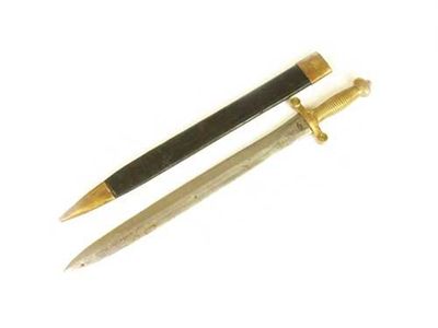 Appraisal: A French short sword the blade with various marks including