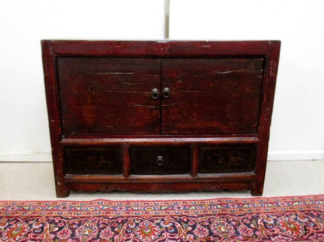 Appraisal: MING-STYLE STORAGE CABINET Chinese or Tibetan th century elements featuring