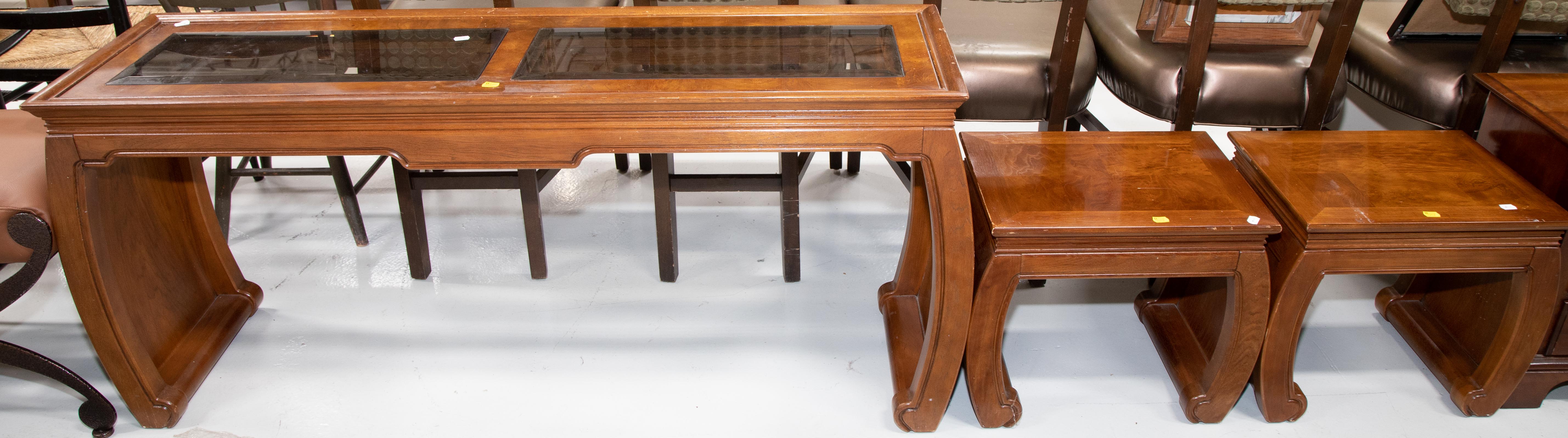 Appraisal: A PAIR OF CHINESE STYLE END TABLES SOFA TABLE End