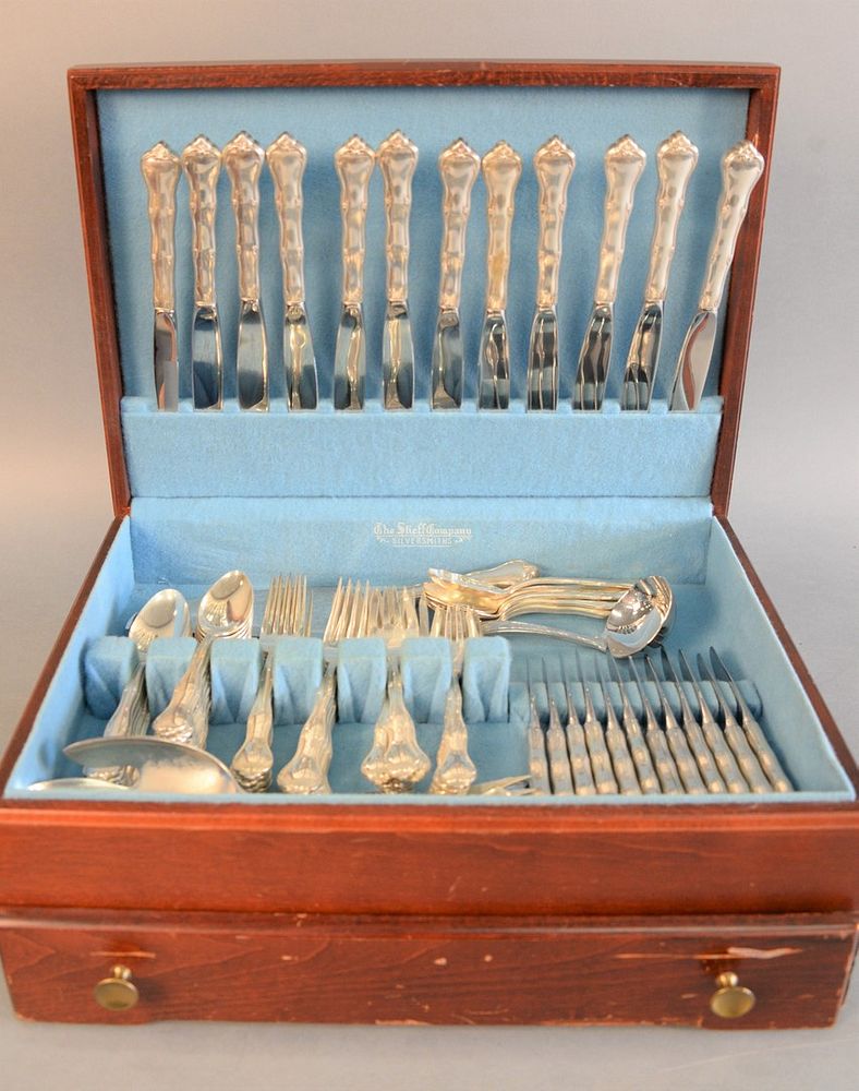 Appraisal: Stieff sterling silver flatware set setting for twelve t oz