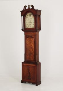 Appraisal: GEORGIAN MAHOGANY LONG CASE CRANDFATHER CLOCK GEORGIAN MAHOGANY LONG CASE