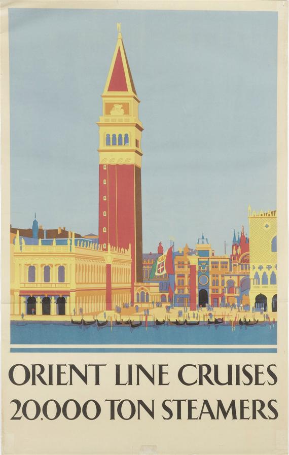 Appraisal: POSTER -Orient Line Orient Line Cruises Ton Steamers Circa Color