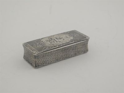 Appraisal: A late th century French niellowork snuff box with an