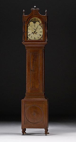 Appraisal: LOGAN COUNTY KENTUCKY CHERRY TALL CASE CLOCK ca - with