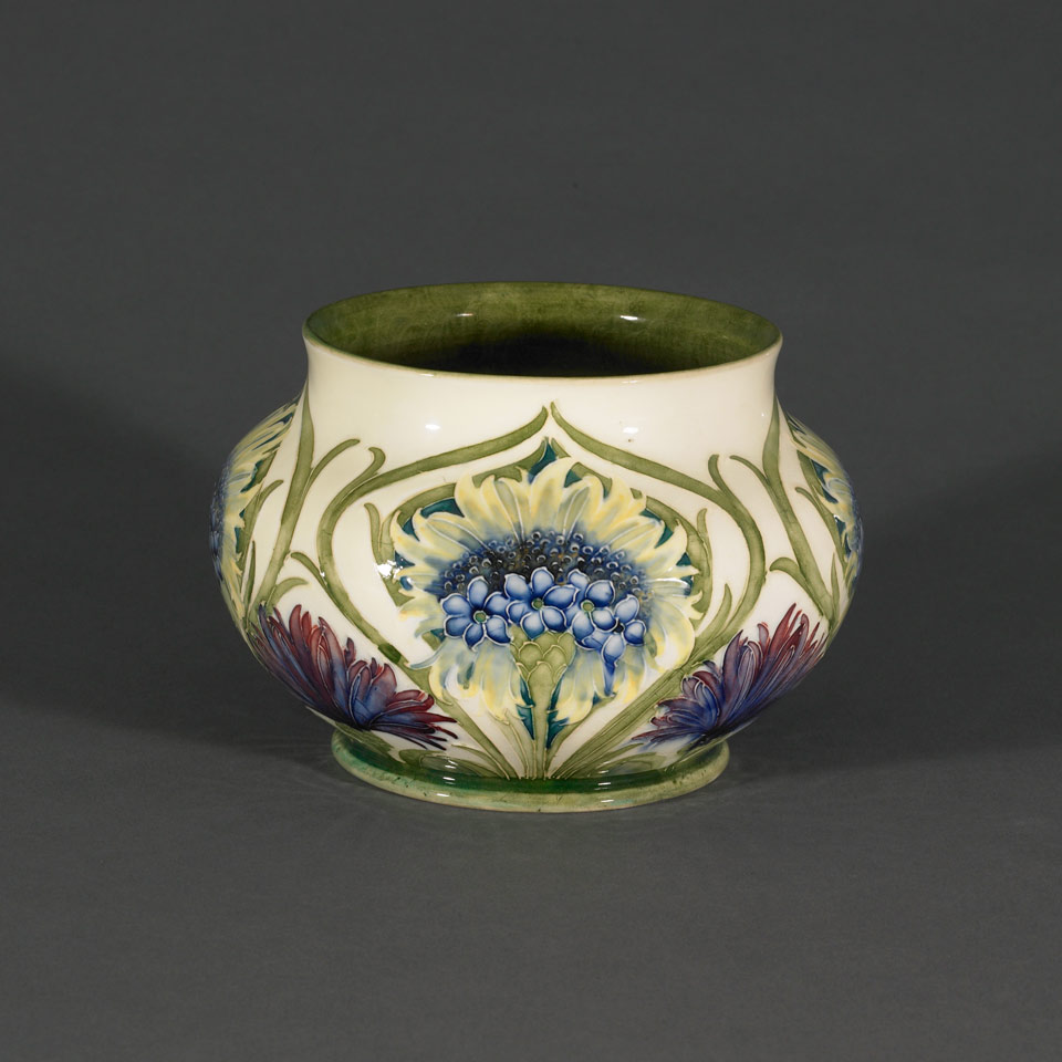 Appraisal: Moorcroft Cornflower Vase dated painted signature and dated I -