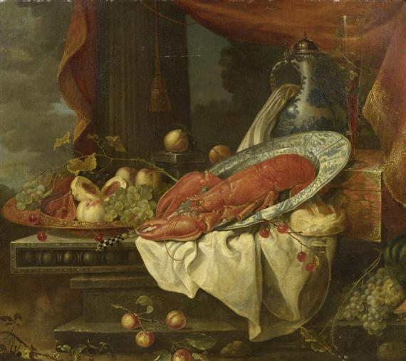 Appraisal: SON JORIS VAN FOLLOWER OF Antwerp Opulent still life with