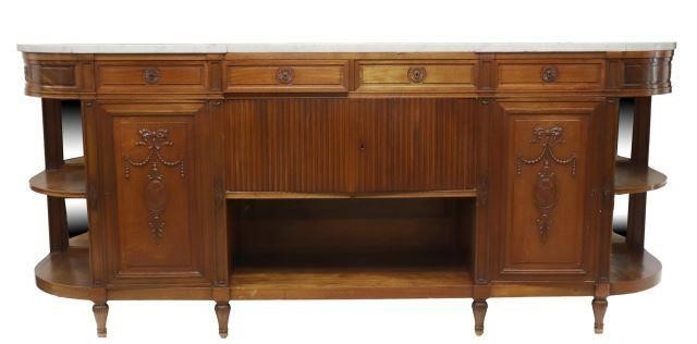 Appraisal: French Louis XVI style mahogany sideboard early th c having