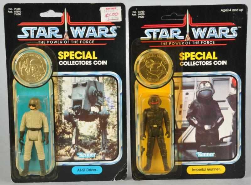 Appraisal: Lot of Star Wars POF Carded Figures Description Includes AT-ST