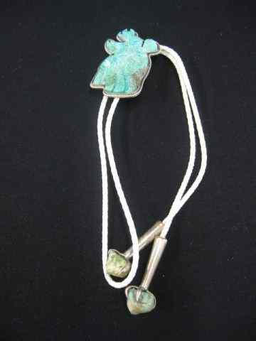 Appraisal: Indian Bolo Tie figural carved turquoise ofeagle in flight sterling