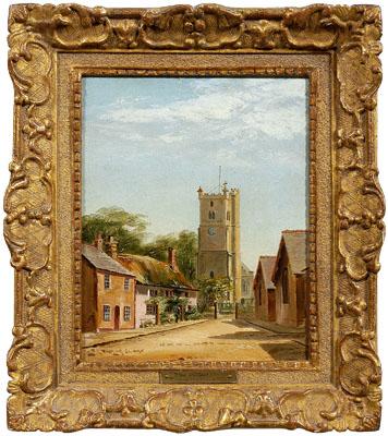 Appraisal: Victor Clare painting title inscribed verso The Village Church signed