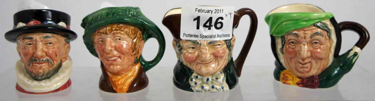 Appraisal: Royal Doulton Miniature Character Jugs Sairey Gamp D Old Charley