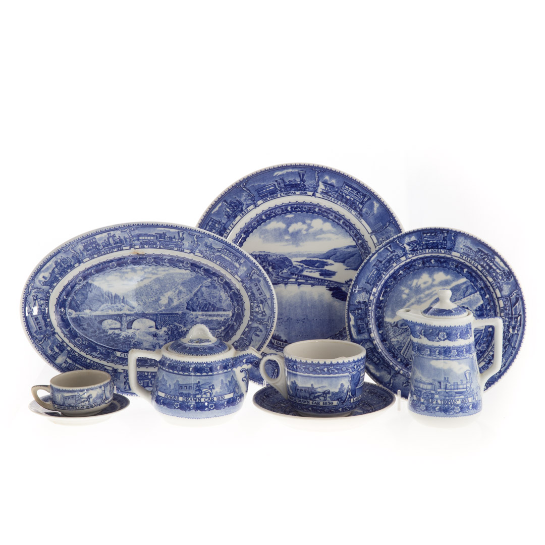 Appraisal: Baltimore Ohio Railroad china first half- th century pieces including