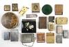 Appraisal: SNUFF BOXES MATCH HOLDERS - Nineteen piece lot including two