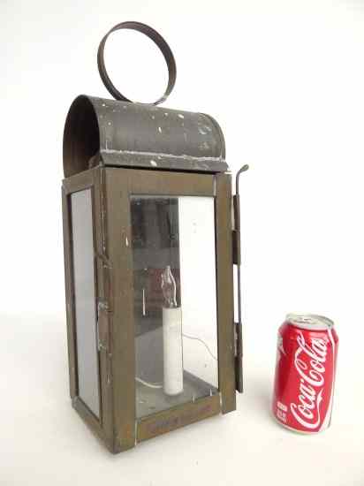 Appraisal: Twin candle electrified lantern '' Ht