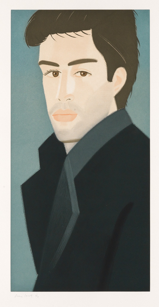 Appraisal: ALEX KATZ Blue Coat Color aquatint x mm x inches