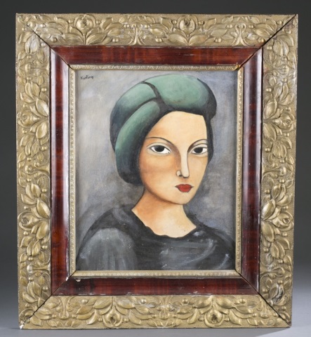 Appraisal: Moise Kisling Polish - Untitled Portrait Oil on canvas Signed