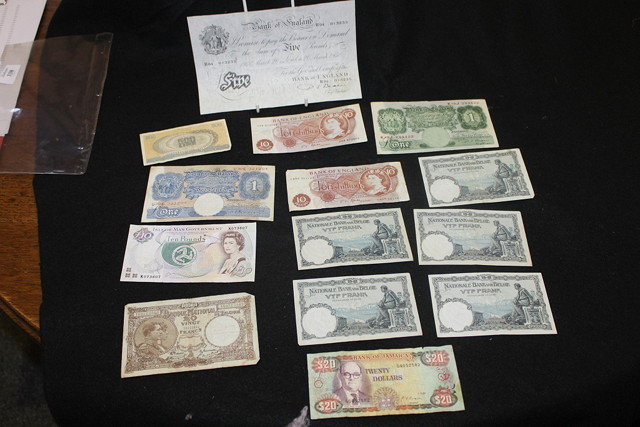 Appraisal: A COLLECTION OF VARIOUS BANK NOTES including a five pound