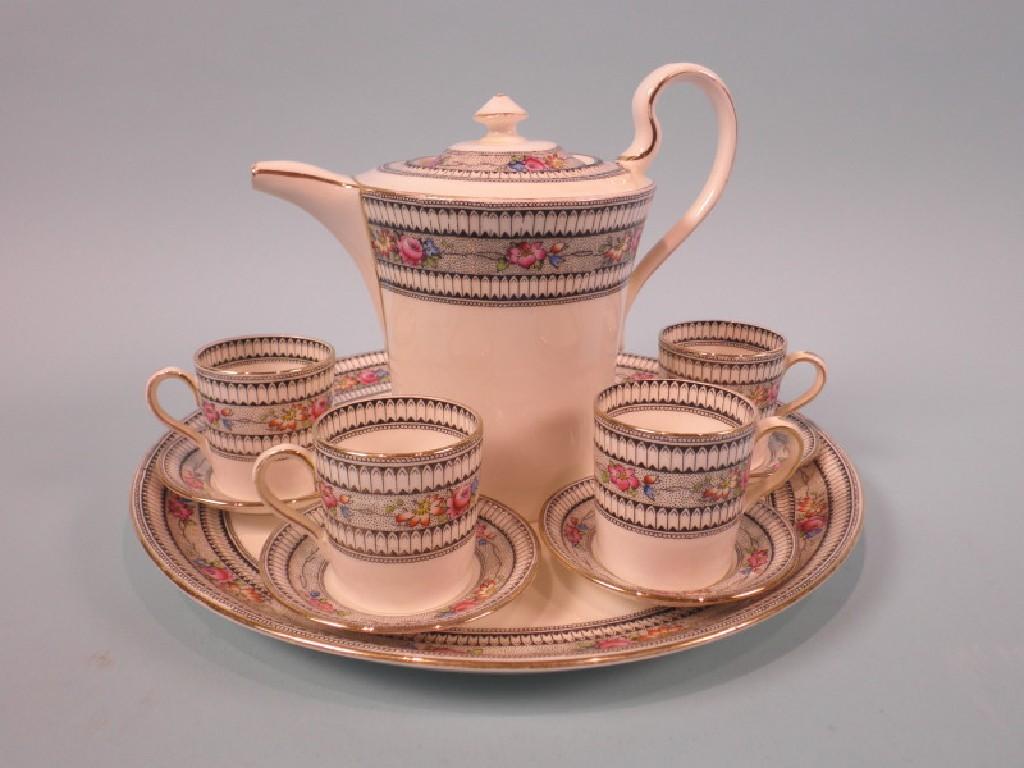 Appraisal: A Bisto porcelain part coffee service comprising teapot four coffee