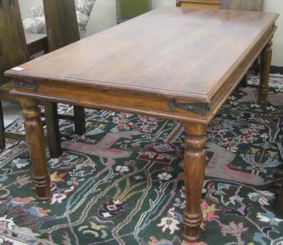 Appraisal: LONG MAHOGANY BANQUET TABLE the rectangular top raised on four