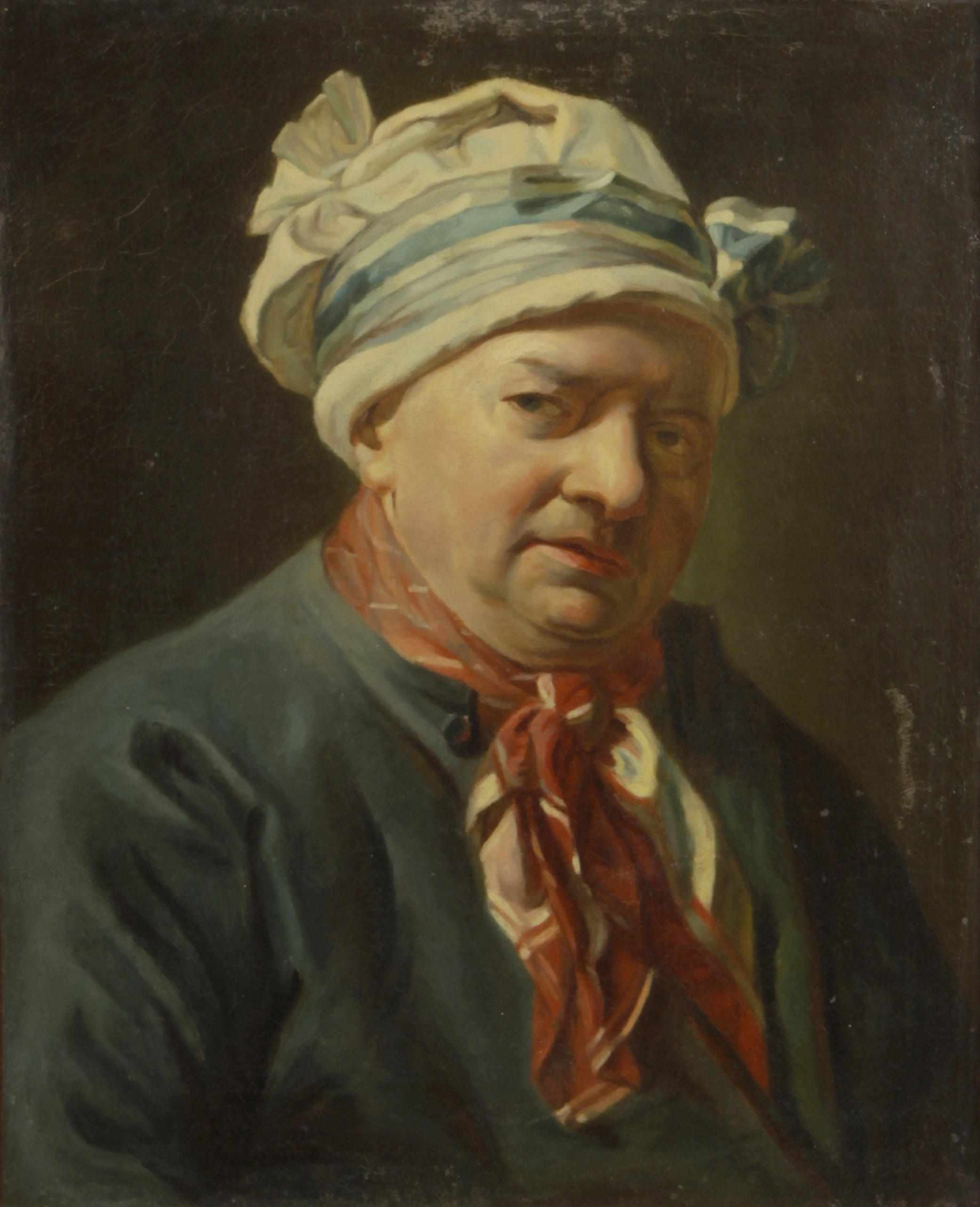 Appraisal: Follower of Jean Baptiste Simon Chardin French - A portrait