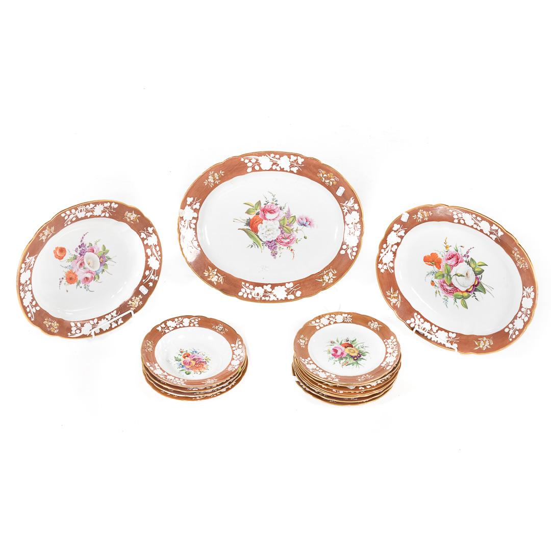 Appraisal: pieces Staffordshire china dinnerware second quarter- th century each piece