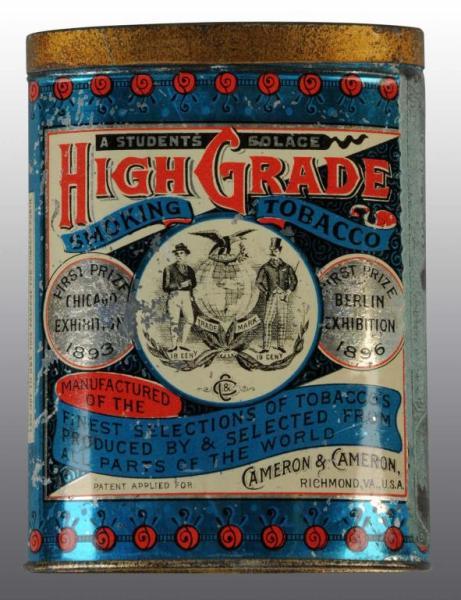 Appraisal: High-Grade Oval Vertical Pocket Tobacco Tin Description Manufactured by Cameron