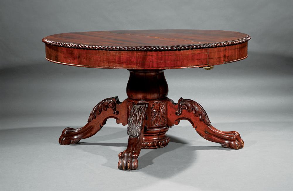 Appraisal: American Renaissance Carved Mahogany Extension Dining Table late th c